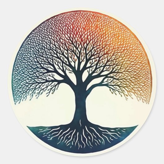 Sticker Rond Tree of Life (Devant)