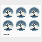 Sticker Rond Tree of Life (Feuille)