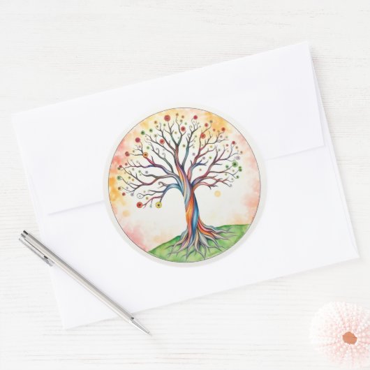 Sticker Rond Tree of Life (Enveloppe)