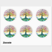 Sticker Rond Tree of Life (Feuille)
