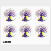 Sticker Rond Tree of Life (Feuille)