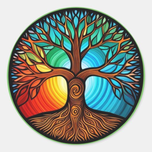 Sticker Rond Tree of Life (Devant)