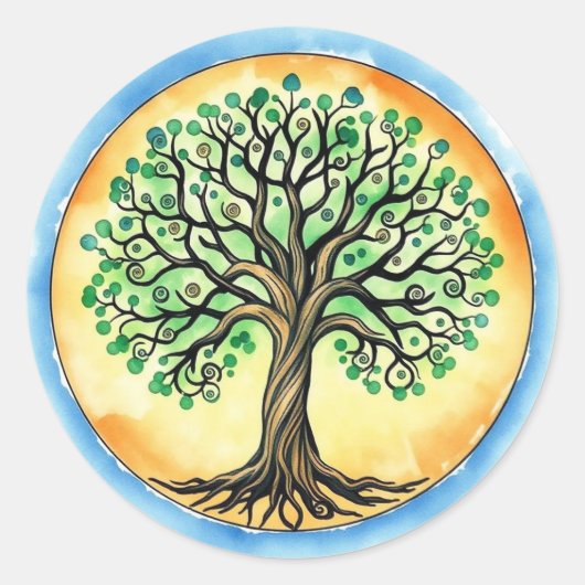 Sticker Rond Tree of Life (Devant)