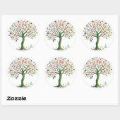 Sticker Rond Tree of Life (Feuille)