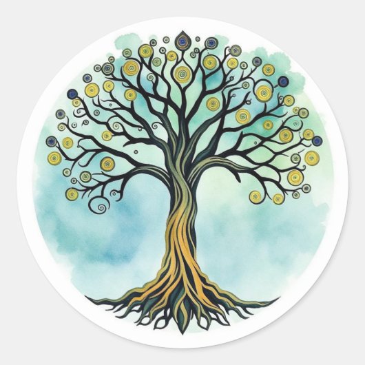 Sticker Rond Tree of Life (Devant)