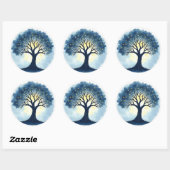 Sticker Rond Tree of Life (Feuille)
