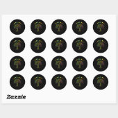 Sticker Rond Tree of Life Phases of the Moon (Feuille)