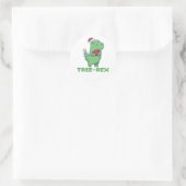 Sticker Rond Tree-Rex Dinosaur Pun T-Rex Classic Round St (Sac)