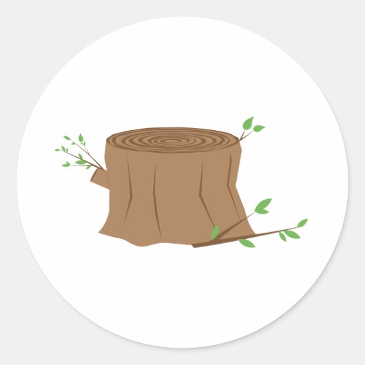 Sticker Rond Tree stump (Devant)