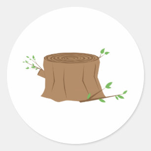 Sticker Rond Tree stump