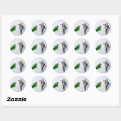 Sticker Rond Tree Surgeon Arborist at work present (Feuille)