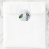 Sticker Rond Tree Surgeon Arborist at work present (Sac)