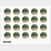 Sticker Rond Tree Surgeon Arborist Forester (Feuille)
