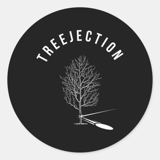 Sticker Rond Treejection Disque Golf Sports Joueur Arbre (Devant)