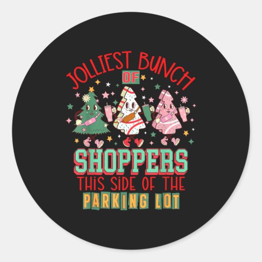 Sticker Rond Trees Cake Debbie Friday Jolliest Bunch Of Shopper (Devant)