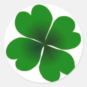 Sticker Rond trèfle à quatre feuilles