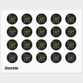 Sticker Rond Trèfle à quatre feuilles de maths drôle Professeur (Feuille)