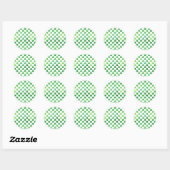 Sticker Rond Trèfle brillant vert - Classique (Feuille)