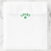 Sticker Rond Trèfle Chanceux Saint Patrick (Sac)