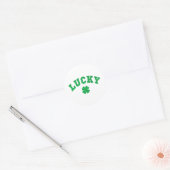 Sticker Rond Trèfle Chanceux Saint Patrick (Enveloppe)