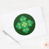 Sticker Rond Trèfle de 4 feuilles (Enveloppe)