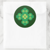 Sticker Rond Trèfle de 4 feuilles (Sac)