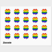 Sticker Rond Trèfle du drapeau arc-en-ciel (Feuille)