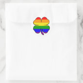 Sticker Rond Trèfle du drapeau arc-en-ciel (Sac)