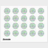 Sticker Rond Trèfle Ton Vert Emeraude - Classique (Feuille)