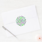 Sticker Rond Trèfle Ton Vert Emeraude - Classique (Enveloppe)