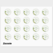 Sticker Rond Trèfles rayés (Feuille)
