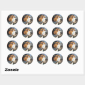 Sticker Rond Trek Walker Coonhound En Bois (Feuille)