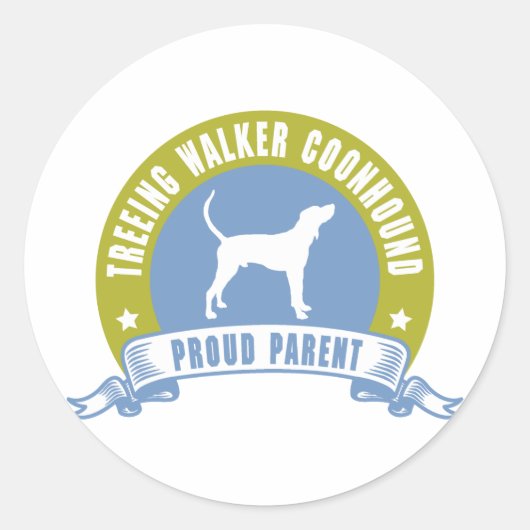 Sticker Rond Treking Walker Coonhound (Devant)