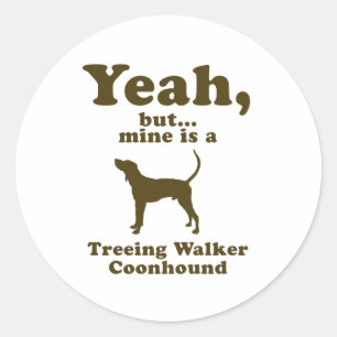 Sticker Rond Treking Walker Coonhound