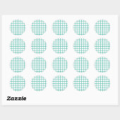 Sticker Rond Trellis Bluegrass Vert - Blanc (Feuille)