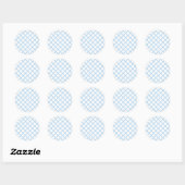 Sticker Rond Trellis Diamant Bébé Bleu - Blanc (Feuille)