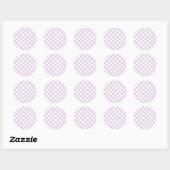 Sticker Rond Trellis Diamant Douce Lilas - Blanc (Feuille)