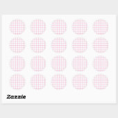 Sticker Rond Trellis Light Pink - Blanc (Feuille)