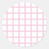Sticker Rond Trellis Light Pink - Blanc (Devant)