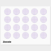 Sticker Rond Trellis Soft Lavande - Blanc (Feuille)
