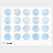 Sticker Rond Trellis White - Bleu Bébé (Feuille)