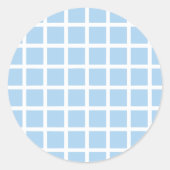 Sticker Rond Trellis White - Bleu Bébé (Devant)