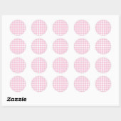 Sticker Rond Trellis White - Rose Clair (Feuille)