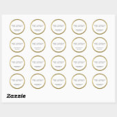 STICKER ROND TRENDEMENT ÉLÉGANT FAUX GOLD FOIL TEXTURE ENTREPRI (Feuille)