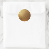 Sticker Rond Trendy Elegant Glamour Faux Gold  (Sac)