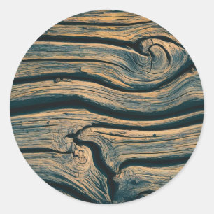 Sticker Rond Trendy Wood Bois Bûches d'Arbre