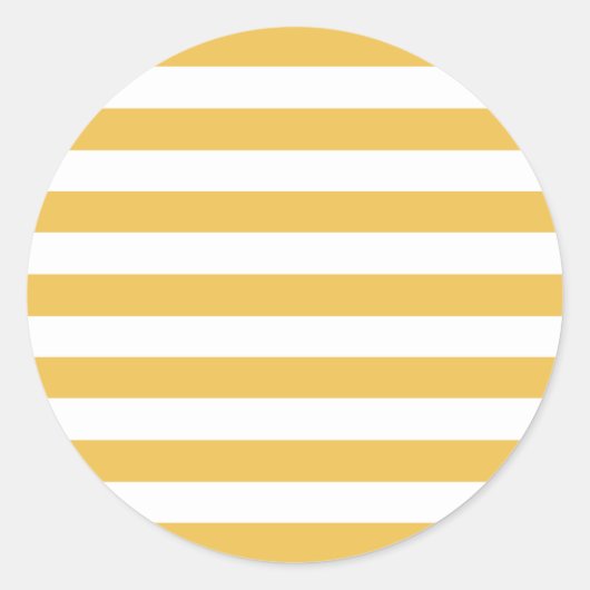 Sticker Rond Trendy Yellow and White Wide Horizontpes (Devant)