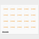 Sticker Rond trente six dollars (Feuille)