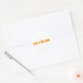 Sticker Rond trente six dollars (Enveloppe)