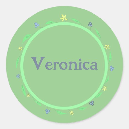 Sticker Rond Très beau vert (Devant)